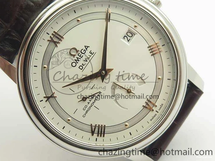 0428 De Ville Prestige Real Power Reserve SS TW 1:1 Best Edition White Dial RG Markers On Leather Strap A Thermal 8089